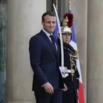 El presidente francés, Emmanuel Macron, a las puertas del Elíseo