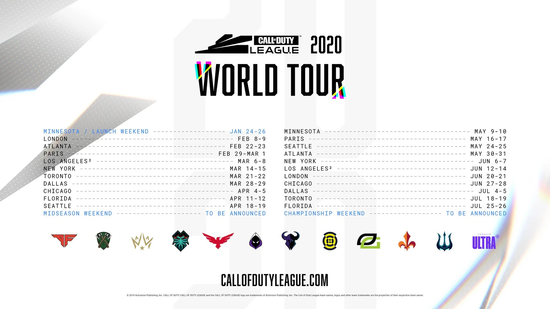 Calendario de la Call of Duty League