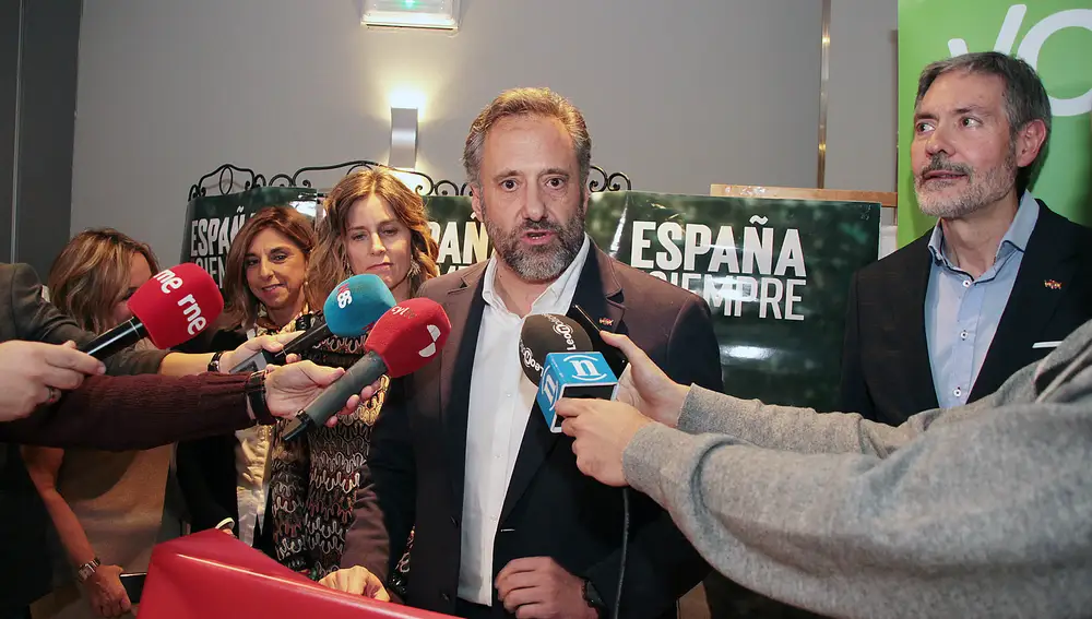 Rueda de prensa de Carlos Pollan, líder de Vox en León