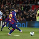 Messi marcó un gol de penalti