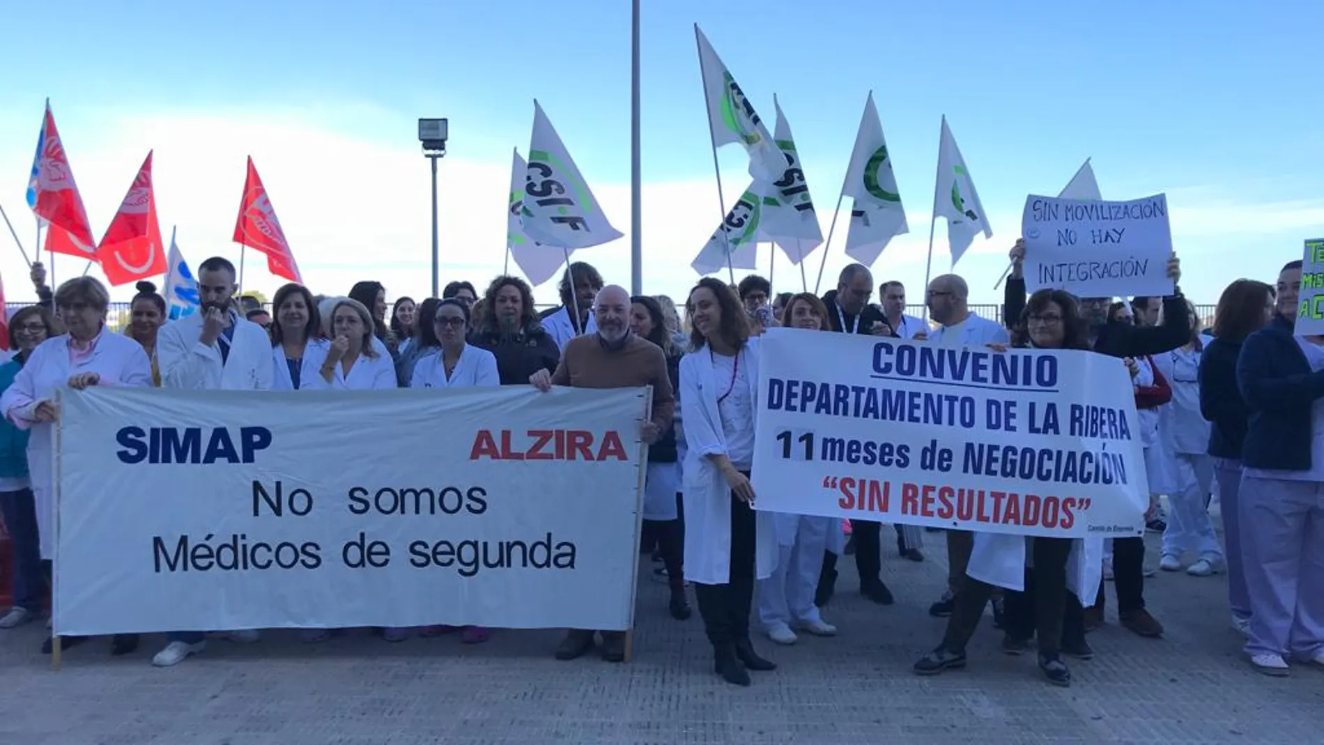 Los trabajadores han vuelto a protestar hoy por los "incumplimiento de convenio"