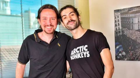 Foto compartida por Pablo Iglesias con el youtuber Fortfast