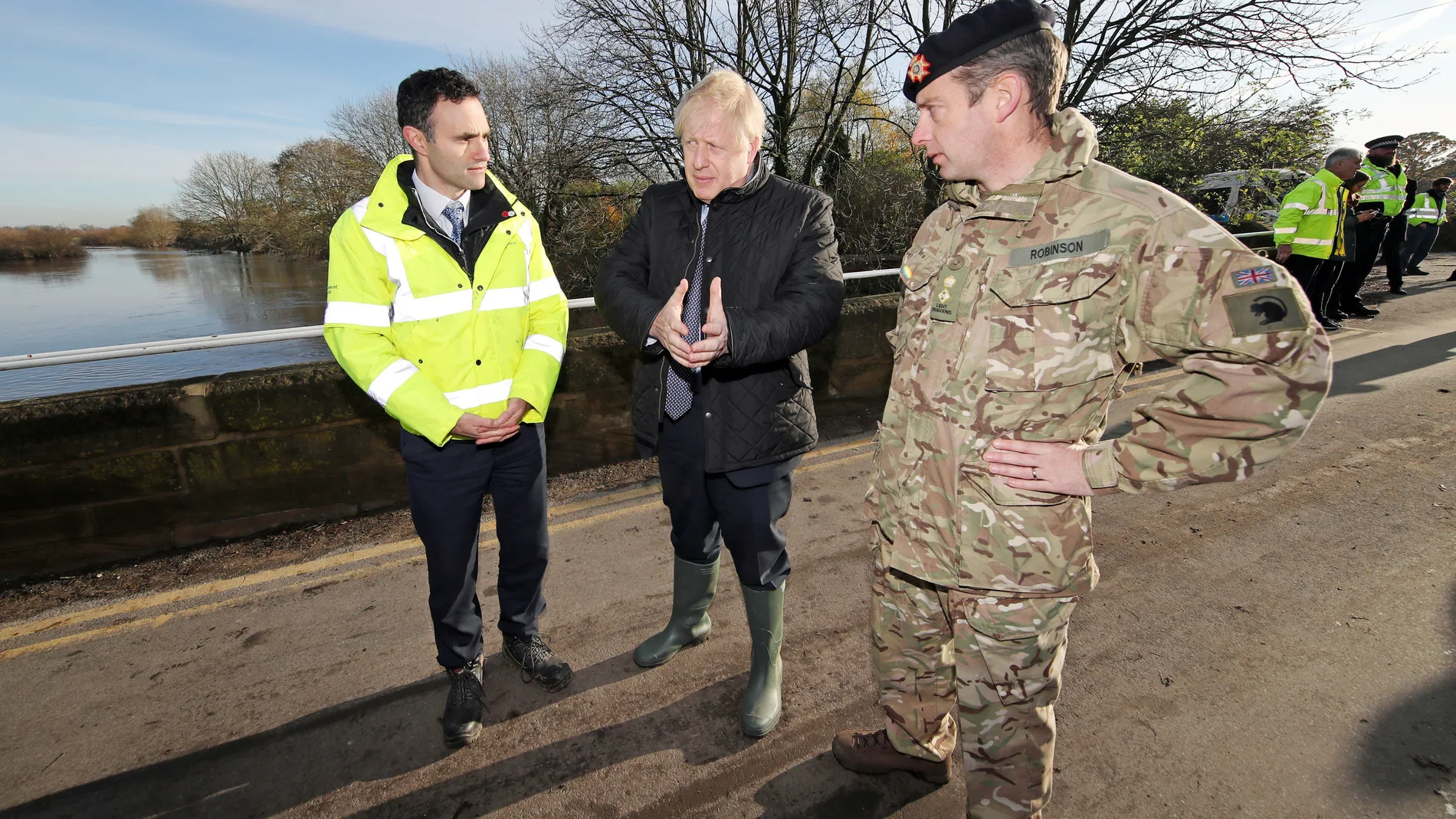 British Prime Minister Boris Johnson visits Stainforth
