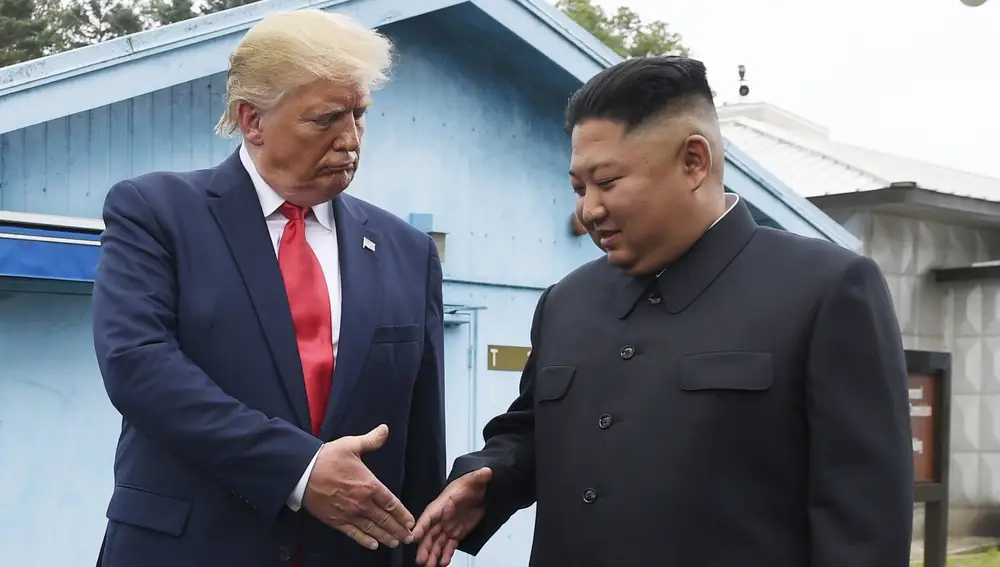 Donald Trump y Kim Jong Un, en la frontera entre las dos Coreas