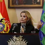 La presidente de Bolivia Jeanine Añez