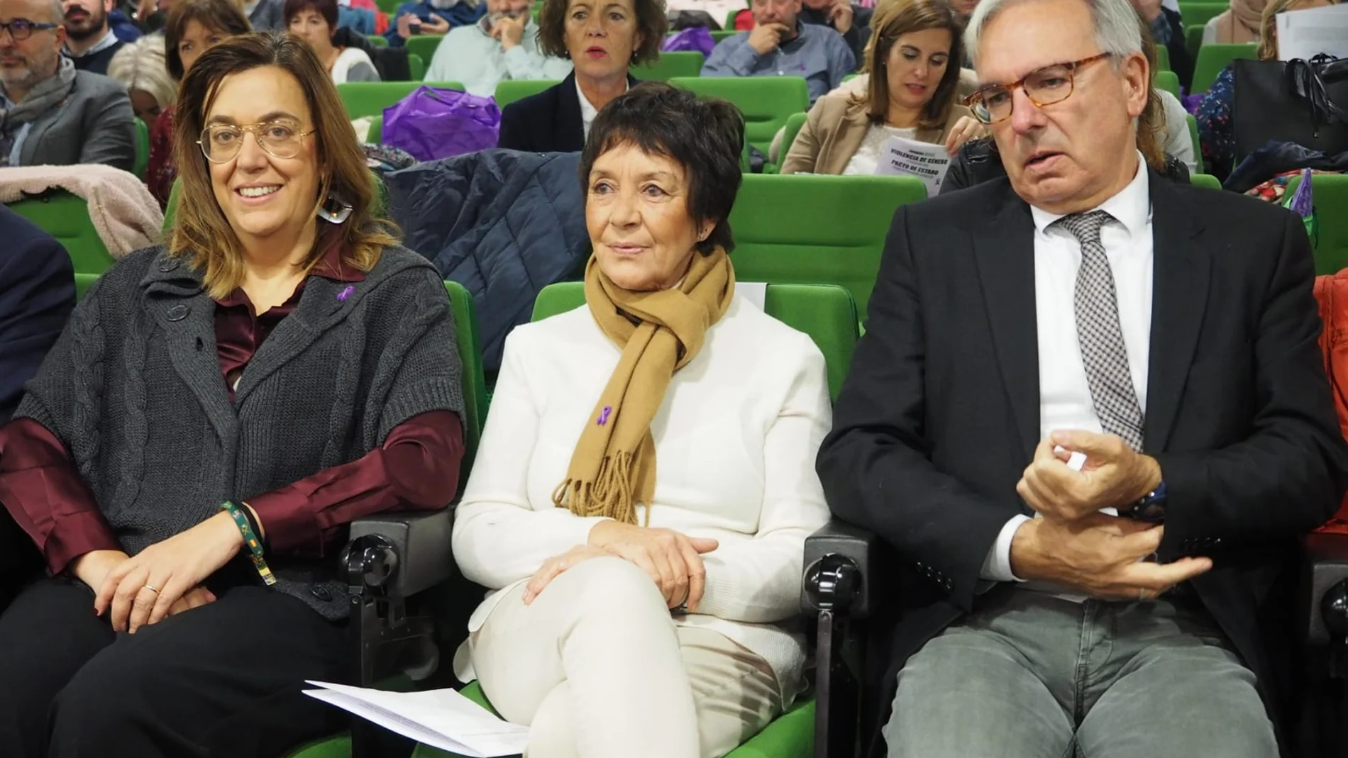 La delegada del Gobierno en Castilla y León, Mercedes Martín, junto a la presidenta de la Diputación de Palencia, Ángeles Armisén, y el subdelegado en Palencia, Ángel Miguel