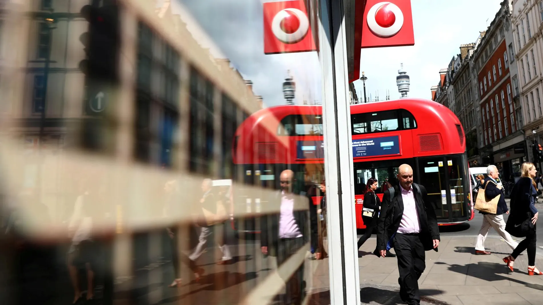 Una tienda de Vodafone en Londres