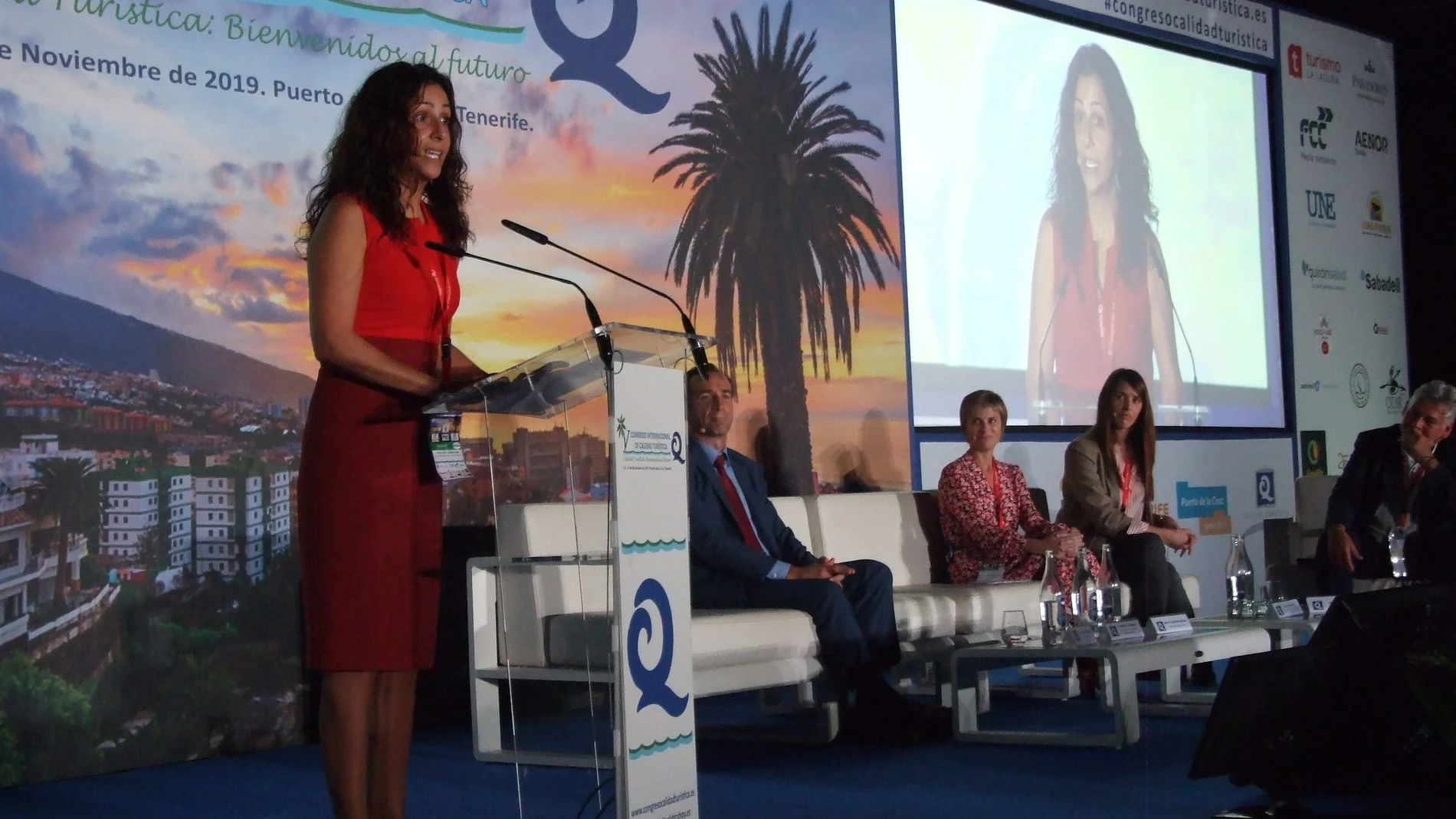La consejera Cristina Sánchez durante su intervención en el V Congreso Internacional de Calidad Turística