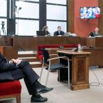 El presidente de la Generalitat de Cataluña, Quim Torra, durante el primer juicio por desobediencia