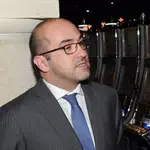 El empresario detenido, Yorgen Fenech, en la inauguración de un casino, en Malta
