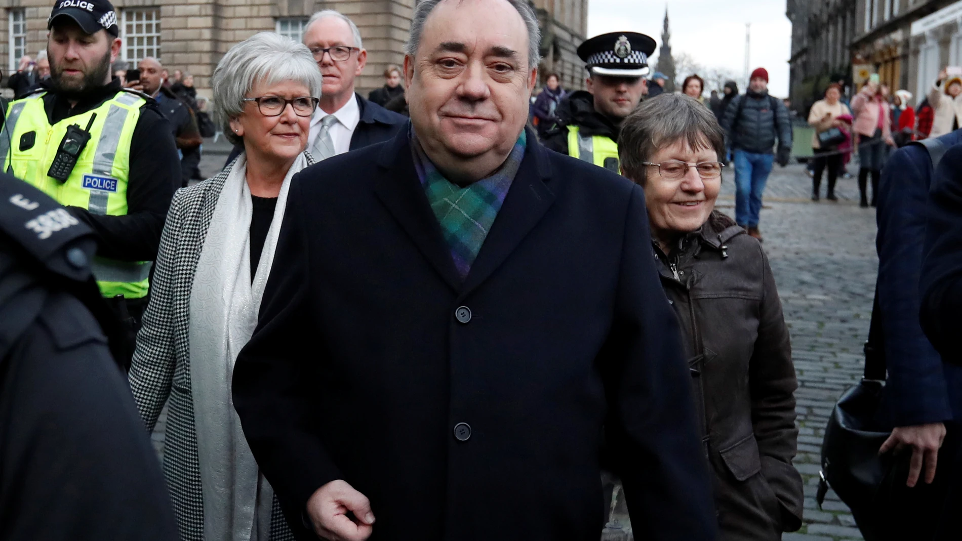 Former First Minister of Scotland Alex Salmond leaves the High Court in Edinburgh