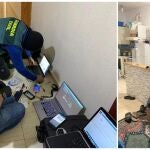 GRAF4158. SANTA CRUZ DE TENERIFE, 22/11/2019.- Fotografías facilitadas por la Guardia Civil ha detenido en Tenerife a un presunto yihadista de 26 años acusado de compartir por WhatsApp y Telegram vídeos propagandísticos realizados por productoras afines al Dáesh. Las imágenes que compartía el ahora arrestado mostraban ejecuciones de extrema violencia, técnicas para la ejecución de ataques y asesinatos y manuales detallados para la fabricación de artefactos explosivos. La operación la han llevado a cabo agentes del Servicio de Información bajo la dirección del Juzgado Central de Instrucción número 3 y la Fiscalía de la Audiencia Nacional, que ha contado también con el apoyo de Europol.- EFE/Guardia CivilEl arrestado es Y.T.O, natural de Nouadhihou (Mauritania), como presunto autor de los delitos de enaltecimiento y adoctrinamiento terroristas.