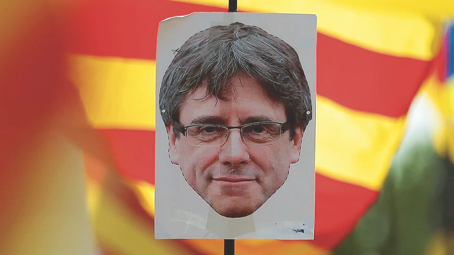 Manifestación independentista en apoyo del ex presidente catalán Carles Puigdemont