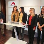 Albert Batet, Laura Borràs, Aurora Madaula, Elsa Artadi y Miriam Nogueras, dirigentes destacados de JxCat.