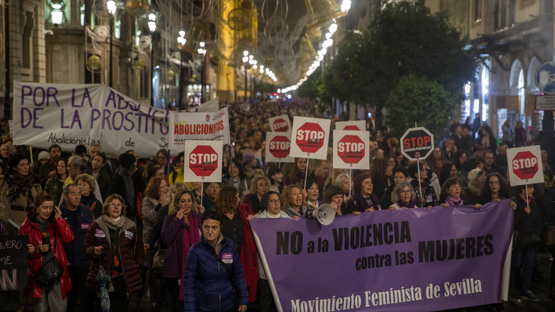 Manifestación del Movimiento Feminista por el Día Internacional para la Eliminación de la Violencia contra las Mujeres en Sevilla