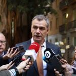 El síndic de Cs, Toni Cantó, en su comparencia ante los medios