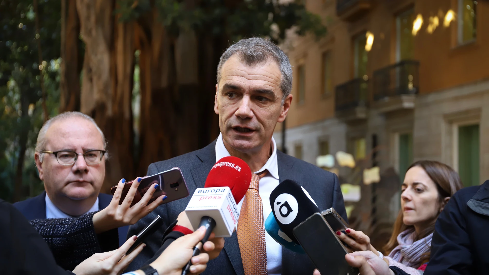 El síndic de Cs, Toni Cantó, en su comparencia ante los medios