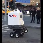 Roxo, de FedEx, paseando por las calles de Nueva York