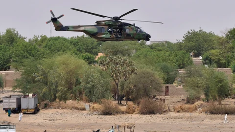 Imagen de Gao, durante una visita del presidente francés, Emmanuel Macron, a Mali