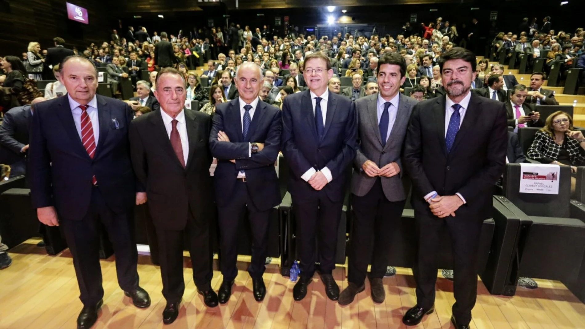 El presidente Ximo Puig con José Vicente Morata, Carlos Mazón y Luis Barkala