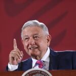Andrés Manuel López Obrador este miércoles en rueda de prensa en Ciudad de México
