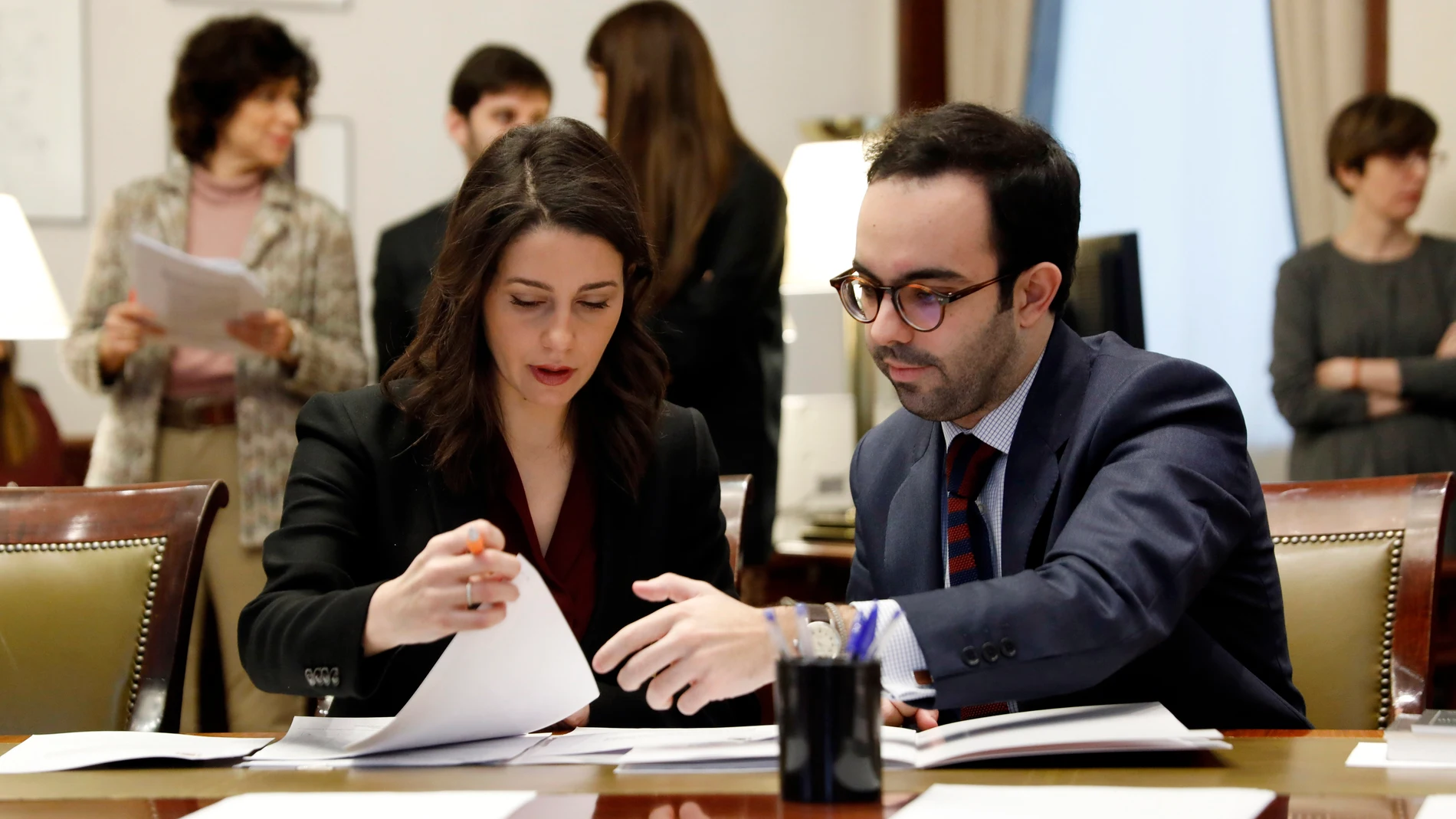 La diputada de Ciudadanos Inés Arrimadas, en el Congreso de los Diputados donde ha recogido hoy el acta de diputada. Foto: Gonzalo Pérez