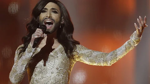 La austriaca Conchita Wurst vención en el Festiva del Eurovisión de 2014