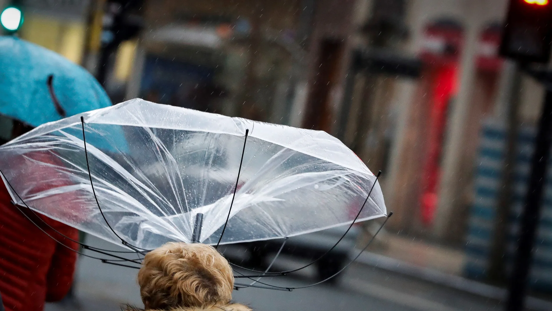 Lluvia y viento en San Sebastián