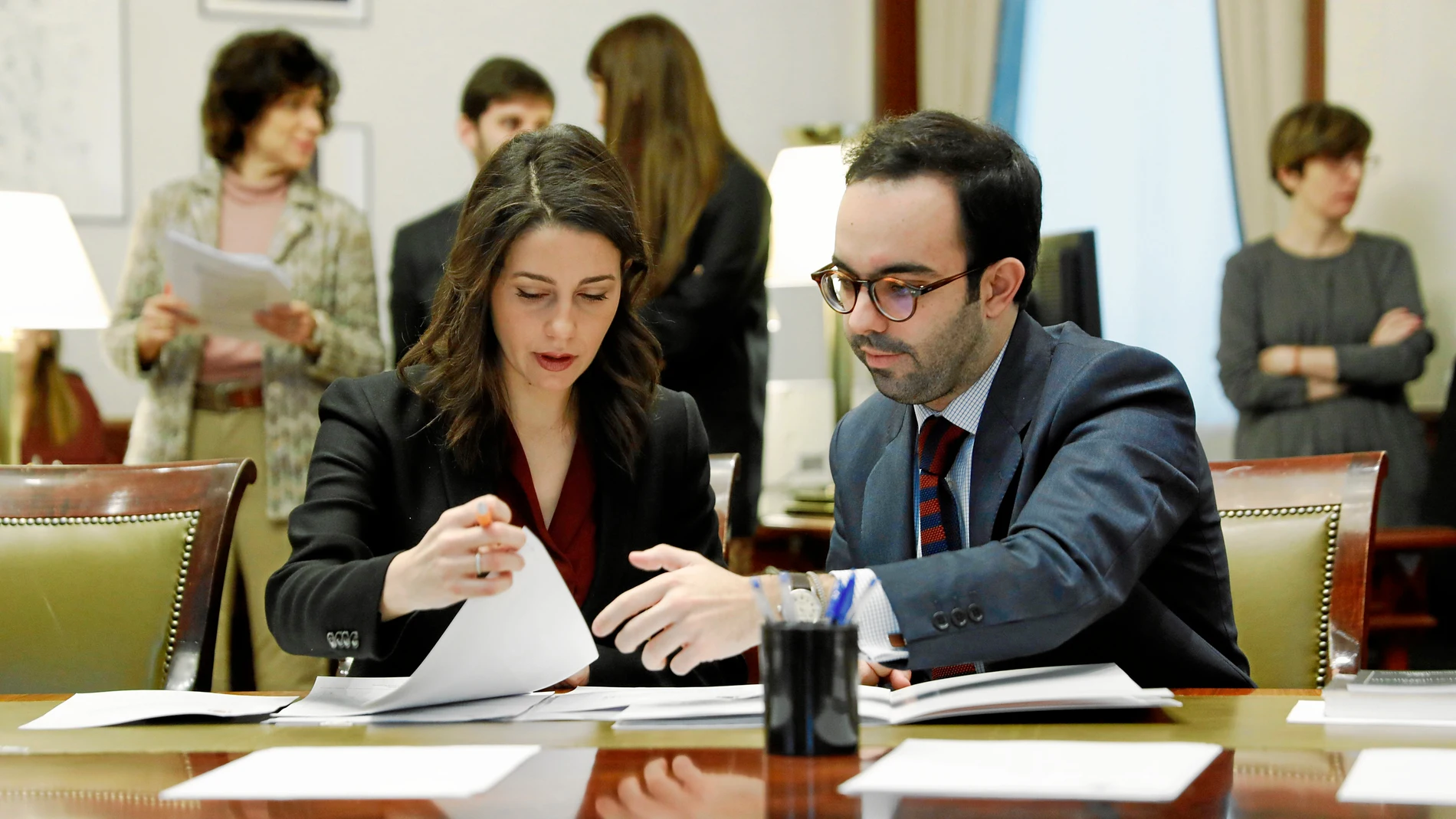 Inés Arrimadas presentó ayer sus credenciales en el Congreso de los Diputados