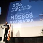 El presidente de la Generalitat, Quim Torra, en el acto del 25 aniversario del despliegue de los Mossos d'Esquadra como policía integral de Catalunya