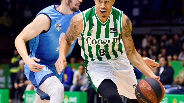 Darío Brizuela, en su último partido con el Movistar Estudiantes ante el Coosur Real Betis