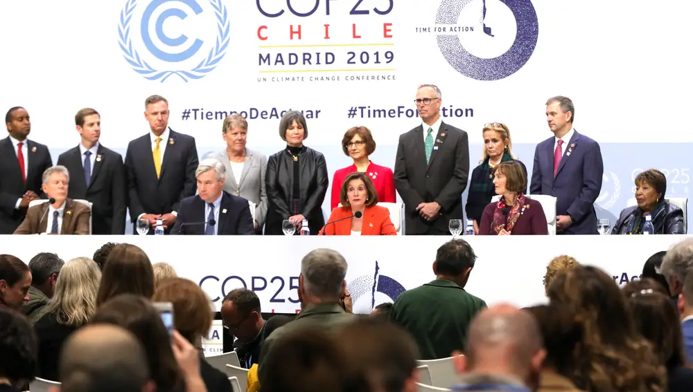 La delegación de demócratas liderada por Nancy Pelosi en la cumbre del Clima en Madrid (COP25)