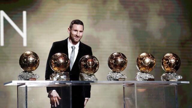 Messi, con sus seis Balones de Oro