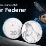 Monedas acuñadas en honor a Roger Federer