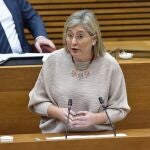 La diputada de Ciudadanos, Mamen Peris, ha impulsado la proposición para dotar a los pueblos pequeños de transporte público de calidad