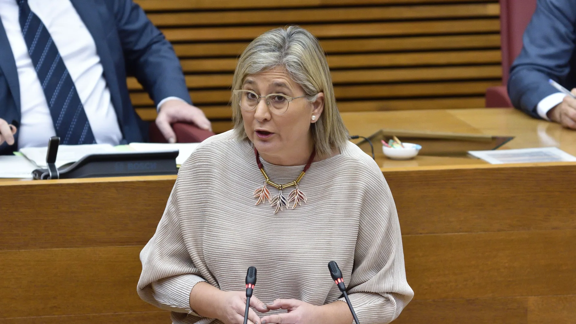 La diputada de Ciudadanos, Mamen Peris, ha impulsado la proposición para dotar a los pueblos pequeños de transporte público de calidad