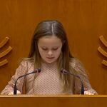 Elsa durante su discurso ante la Asamblea de Extremadura / Twitter