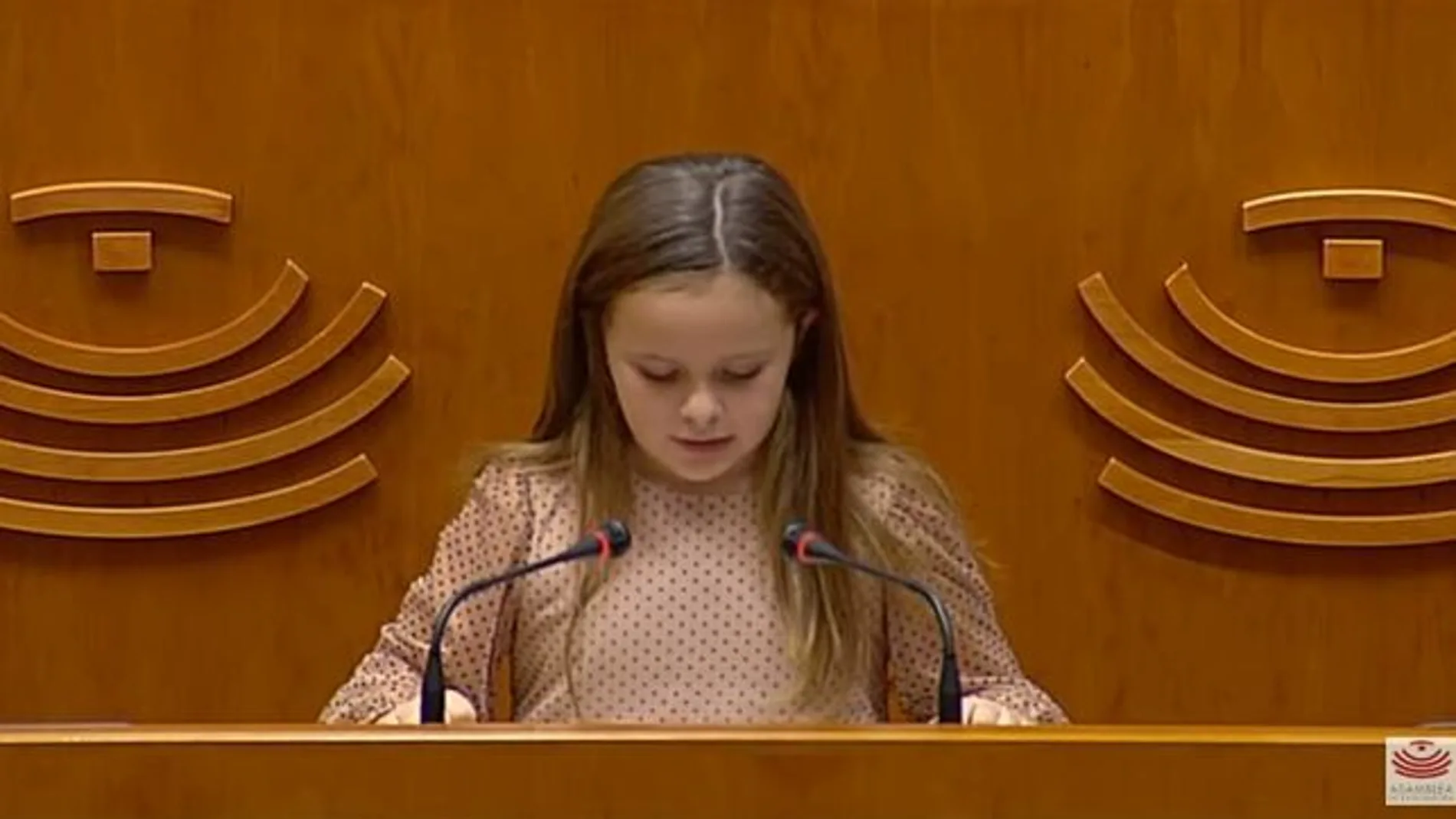 Elsa durante su discurso ante la Asamblea de Extremadura / Twitter