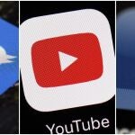 Conjunto de imágenes corporativas de tres de las redes sociales más utilizadas