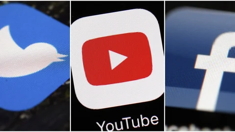 Conjunto de imágenes corporativas de tres de las redes sociales más utilizadas