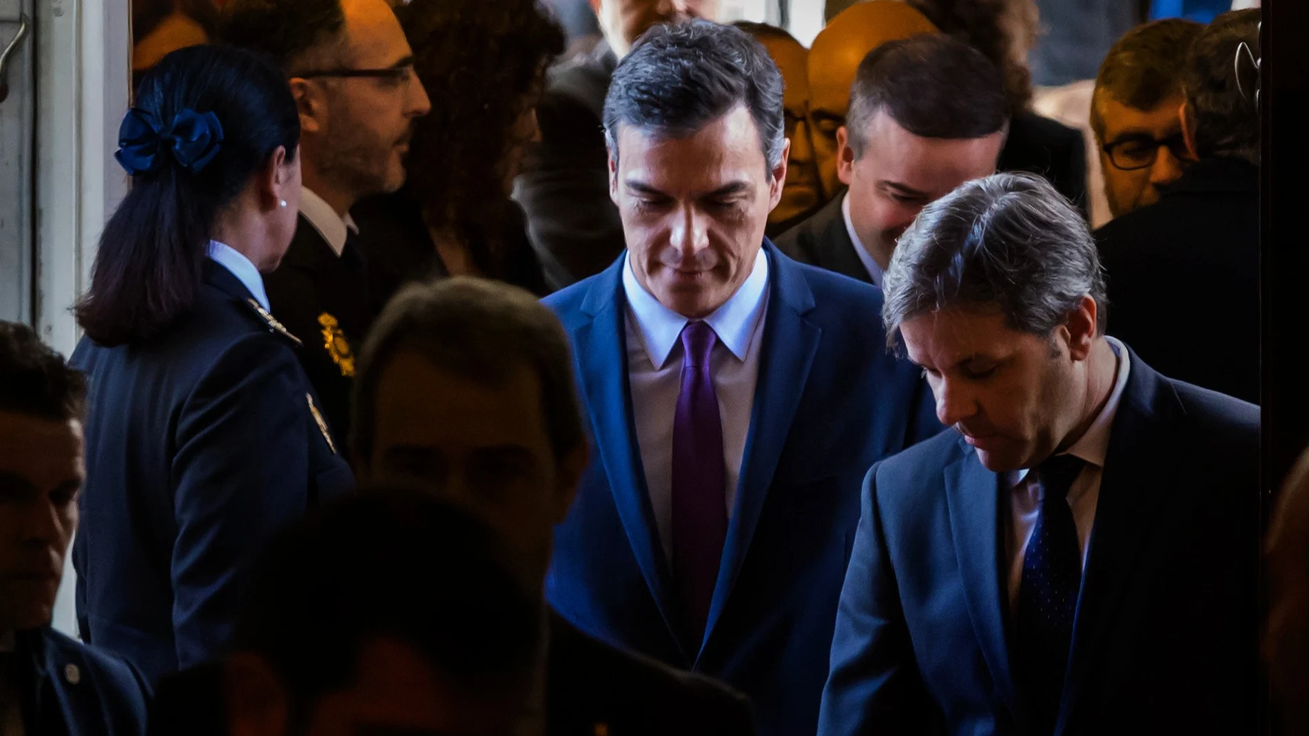 Pedro Sánchez a su llegada al hemiciclo. © Alberto R.Roldán