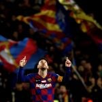 Leo Messi celebra uno de los 644 goles que ha marcado con el Barcelona