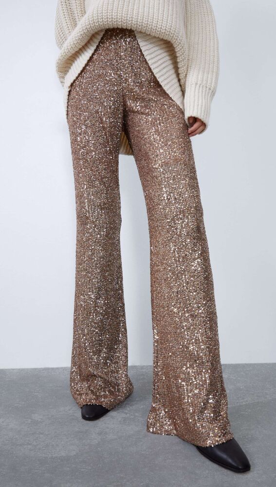 Pantalon paillettes outlet zara