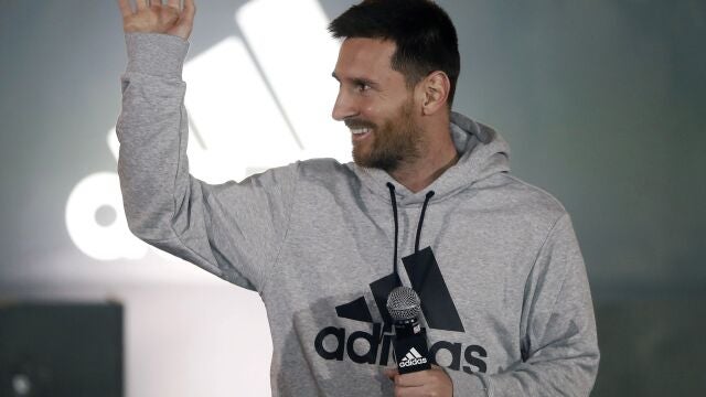 Leo Messi, en la presentación de sus nuevas botas en Barcelona el pasado día 11