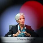 La presidenta del BCE, Christine Lagarde, ayer, en su primera rueda de prensa como responsable de la política monetaria