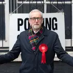 El líder laborista, Jeremy Corbyn, tras acudir a votar ayer12/12/2019 ONLY FOR USE IN SPAIN