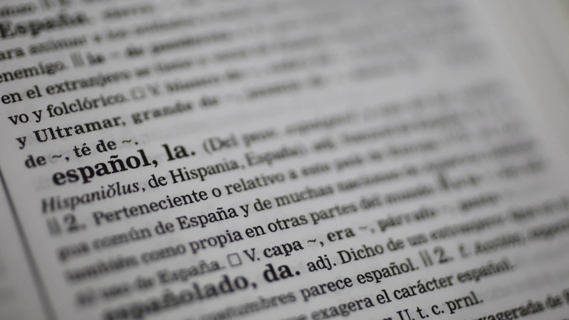 La palabra "español, la" en el diccionario de la RAE
