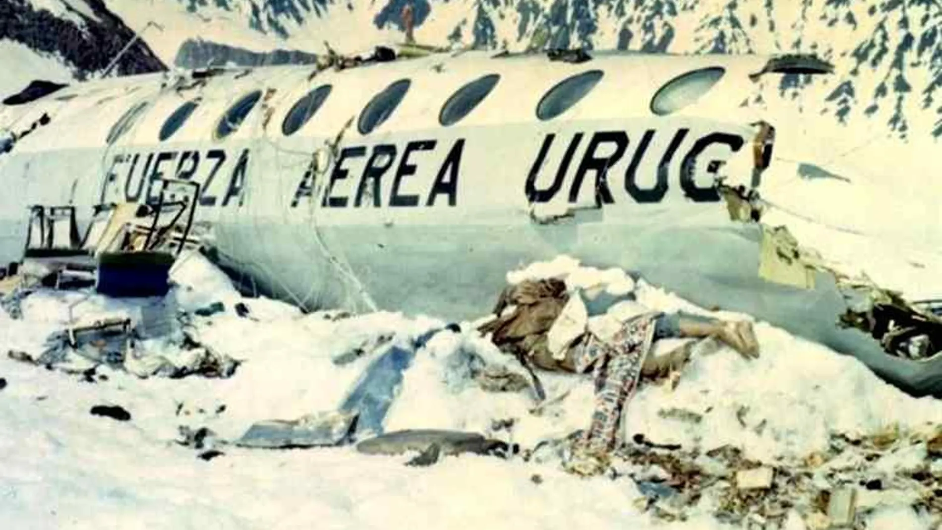 imagen del avión accidentado en los Andes