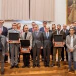 El consejero de Empleo e Industria de la Junta de Castilla y León, Germán Barrios, preside la entrega de los Premios a la Prevención de Riesgos Laborales junto a Faustino Temprano, Vicente Andrés o Santiago Aparicio, entre otros