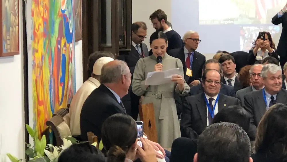 Tamara Falcó en un encuentro con el Papa Francisco